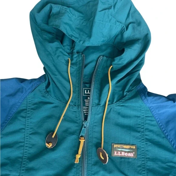 L.L. Bean Colorblock Pullover Jacket in Teal, Blue, Olive & Brick Red - Picture 3 of 5